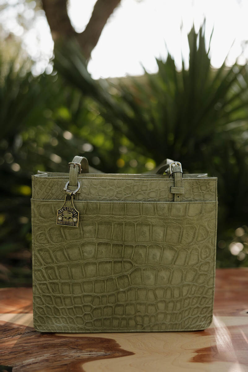 Sage Green Square Tote 7